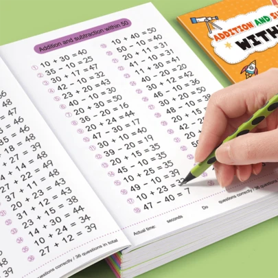 10-100 Addition And Subtraction Exercise Book: 64 Pages, With Answers, Step-By-Step Guidance, Used For Mental Arithmetic Training Within 100, Very Suitable For Students