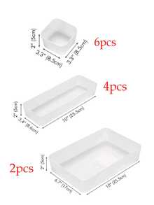 1pc/5pcs/12pcs Drawer Storage Boxes, 3 Sizes To Choose From, Multipurpose Frosted Desktop And Drawer Organizers For Bedroom Bedside Table Dressing Table Bathroom Kitchen Pantry Closet Makeup Accessories Socks Underwear Jewelry Electronics Cable Neat Home Organization, Stackable Space-Saving Liners Free Design, I For Back To School Dorm Room, Holiday Gift Prep, Cyber Monday Thanksgiving Christmas Home Dr