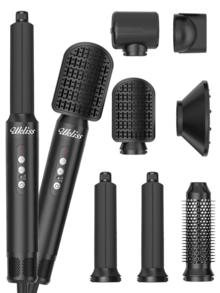 7 合 1 吹风机刷吹风机刷 110000 RPM 热风刷造型器自动空气卷发器适用于卷发扭转多功能造型器专业 Lonic 旅行美发造型工具热刷造型器头发空气造型器