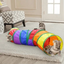 Colorful Cat Maze Tunnel Pet Toy - Multicolor - View 1