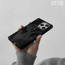 Teléfono con diseño de bloques, compatible con las series 16 Pro, 16, 15 Pro, 14, 14 Plus, 13, 13 Pro, 12 Pro y 12 Pro. Diseño a prueba de golpes con cobertura total, orificio grande, marco liso y brillante, y detalles prominentes. - Negro - Ver 7