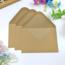 100 piezas de sobres de papel kraft en blanco de estilo minimalista, bolsillos rectangulares para oficina, invitaciones, invitaciones comerciales occidentales, bolsas de regalo para postales, envíos, carpetas, envoltorios de regalo, cartas de agradecimiento, sobres para cartas manuscritas