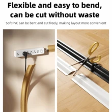 Cord Cover Floor PVC Cord Covers For Wires On Floor, Soft Floor Cable Cover Cord Hider Floor Cable Management Cable Protector - Multicolor - View 6