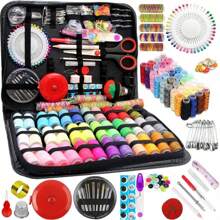 1pc Portable Sewing Kit, Home Sewing Tools, Thread Box Mending Needles, Suitable For Beginners, Adults, Summer Camp, Travelers And Families, With Storage Bag (Thread And Accessories Color Random)