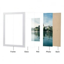 1/3pcs Black And Other Multi-Color A3A4A5 Photo Frames, 32x45cm/23x32cm/17x23cm Size High-End Metal Wall-Mounted Photo Frames, A4 Photo Frames With A5 Inch Print Pads, Black Poster Frames With Glass Photo Frames, Wall-Mounted Kits,