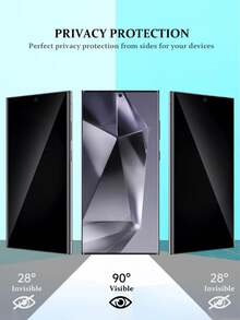 4-In-1 Screen & Camera Lens Protector For S24 Ultra - 2pcs Privacy Tempered Glass + 2pcs Camera Lens Protectors, Anti-Spy, Anti-Scratch, Anti-Drop Compatible With Galaxy S21/S22/S23/S24 Ultra/S24 FE/A06/A16/A26/A36/A56/S25 Ultra/S25 Gift For Birthday, Family, Friends Phone Screen Protector, Phone Accessories Screen Protection Essentials, Applicable To Daily Shield, Office, Home Privacy Screen Protector Waterproof Shockproof Anti-Fall Scratch Resistant