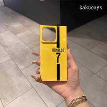 Teléfono con diseño de patrón de bloques de hilo negro, adecuado para las series 16 Pro, 16, 15 Pro, 14, 14 Plus, 13, 13 Pro, 12 Pro, 12 Pro. Diseño de cobertura total a prueba de golpes con orificio grande, marco liso brillante y prominente. - Negro - Ver 7