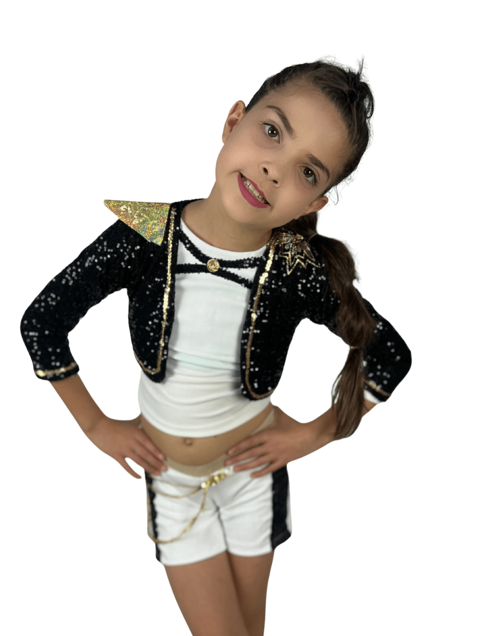 DISFRAS RUMI KPOP 3 PIEZAS - Blanco y Negro - Ver 1