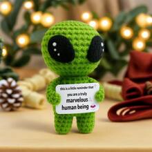 1件手工钩编桌面装饰品，可爱外星人科幻设计，生日、情人节、母亲节、父亲节礼物，送给同事、家人、妈妈、爸爸、姐妹、闺蜜，手工制品，传递正能量，鼓励，毕业典礼、节日、派对小礼物、纪念品 - 彩色 - 查看 11