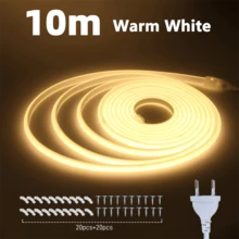 1 Stück COB LED Streifen, geeignet für Innen-/Außendekoration, Küche, TV Hintergrundbeleuchtung und Schrank Beleuchtung, 1m/5m/10m Innenbeleuchtung Neonlichter, geeignet für Zuhause, gewerbliche Orte, Partys, Hochzeiten, Schränke, Decken, Landschaftsdekoration