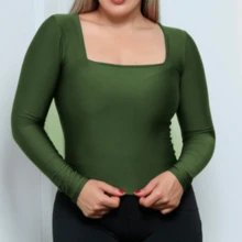 1 Plain Fabric None Knit Modern Travel Evening Wedding Winter - xanh quân đội - Xem 2