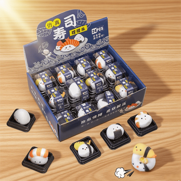 1pc Creative Sushi Kneading Music Stress Relief Simulation Dim Sum Birthday Gift Christmas Gift Halloween Gift Perfect Gift Gift