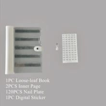 Magnetic Nail Swatches Book Color Testing Detachable Nail Tip Acrylic Gradient Color Display Booklet Adetachable Manicure Display - Multicolor - View 10