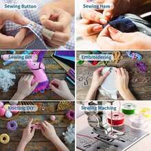 1pc Portable Sewing Kit, Home Sewing Tools, Thread Box Mending Needles, Suitable For Beginners, Adults, Summer Camp, Travelers And Families, With Storage Bag (Thread And Accessories Color Random)