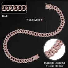 1pc Hip Hop Pet Cuban Chain, Dog Rhinestone Necklace, Pet Alloy Collar Accessory, Hip Hop Style Decor, Suitable For Daily Wear And Parties