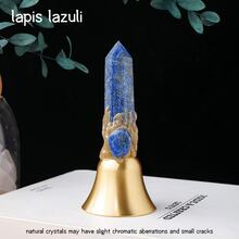 1个天然水晶尖头手摇铜铃铛床头铃铛叫醒课堂家居装饰圣诞铃铛礼品纪念品圣诞礼物 - 水晶柱鈴鐺 - 查看 15