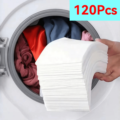 120pcs Sheets Of Laundry Detergent Powerful Stain Removal And Fragrance Concentrated Cleaning And Antibacterial Laundry Liquid Worry-Free Washing Non-Damaging To Fabrics Essential Laundry Product Laundry Soap & Detergent Powder Laundry Cleaning Tools Suitable For Business Trips And Travel Outdoor Activities And Camping Dormitory Life Household Chores Cleaning