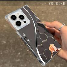 Funda con diseño tridimensional tipo bloque, compatible con los modelos 16 Pro, 16, 15 Pro, 14, 14 Plus, 13, 13 Pro, 12 Pro y 12 Pro. Transparente, a prueba de golpes, con cobertura total y un diseño elegante y moderno. - transparente - Ver 6