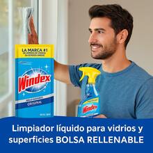 Limpiador líquido original para vidrios y superficies 500ml botella limpieza hogar accesorios multiuso práctico composición eficiente resistente vidrios ventanas limpia fácil remover manchas - Azul menta - Ver 1
