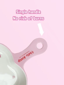 Hello Kitty Petal Dual-Color Rice Bowl, Fine Texture, Lightweight & Durable, Heat Resistant, Easy To Clean, Features Cute Patterns And Vertical Stripes On Bottom, Single Handle For Grip, Perfect For Daily Meals, Camping, Outdoor Activities, And Makes A Great Gift For Hello Kitty Fans Of All Ages