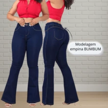 Women's Flare Jeans Marbled Simple Casual Jeans Pocket Zipper Button Flare Pants Office Fall/Winter - Softened - View 1