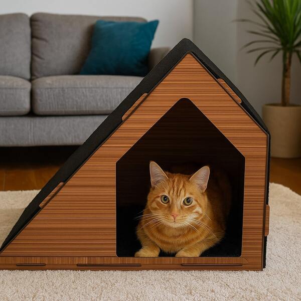 Casa Casinha Para Gato Toca Com Rampa Caminha Arranhador Pet