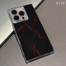 Funda roja con diseño tipo bloque, compatible con los modelos 16 Pro, 16, 15 Pro, 14, 14 Plus, 13, 13 Pro, 12 Pro y 12 Pro. Esta innovadora funda ofrece total transparencia y resistencia a los golpes, con un atractivo estético inigualable. - transparente - Ver 4