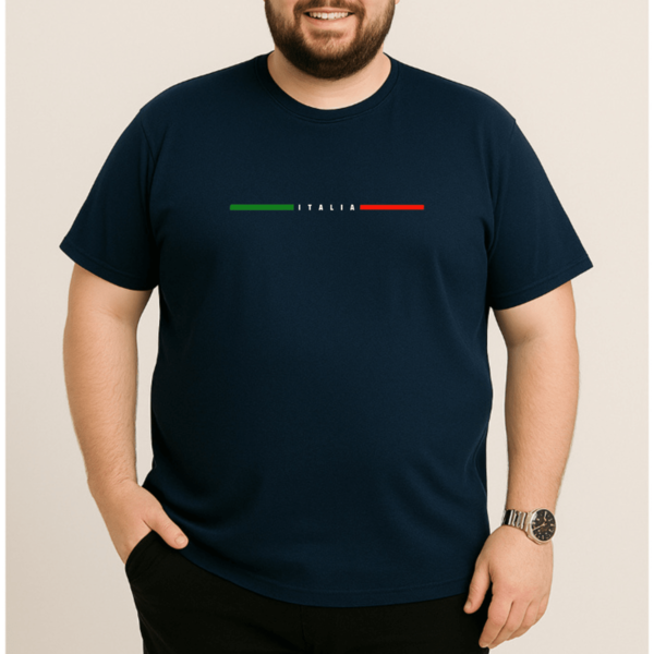 Camiseta Masculina Obeso Plus Size Italia Casual Tamanho Grande Premium PLUS10