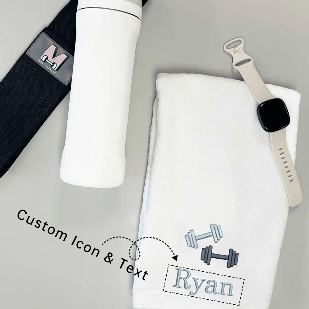 13.8*30inch Custom Embroidered Bath Towels, Personalized Towels/Bath Towels, Custom Bath Towels, Personalized Towel/Bath Towel Sets, Monogrammed Bath Towels, Ornamental, Breathable Comfortable For Anniversaries For Anniversaries, For Valentine's Day, For Mother's Day, For Birthdays, For Father's Day, For Graduation, For Weddings, For Housewarming 35*75cm Shower Towels For Beaty Salon, Hotel Sports,Home Essentials, Towel, Skin Care