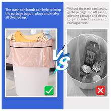 3条装弹性垃圾桶绑带 - 适用于13至96加仑的垃圾桶，可牢固固定垃圾桶，适用于家庭、办公室、学校和户外使用。 - 彩色 - 查看 4