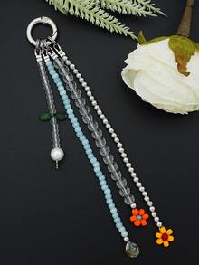 独特的手工釉花星形和心形装饰品简约手机挂件和吊坠背包装饰 - 彩色 - 查看 20