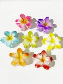 1pc/3pcs Iridescent Daisy Flower Claw Clips, Ombre Hair Clips, Fashion Hair Claw Suitable For Beach Vacation, Photo Shooting, Daily Wear Hair Accessories Autumn Accessories Fall Hair Clutch Winter Accessories
