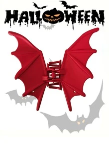 Pinza para el cabello con diseño de murciélago de Halloween - Pasador de cabello gótico y adorable para mujeres, pinza de metal tipo caimán para coleta, moño y recogidos, accesorios para el cabello de fiesta y festivales, accesorios de otoño, pasadores de cabello con diseño animal, accesorios de invierno