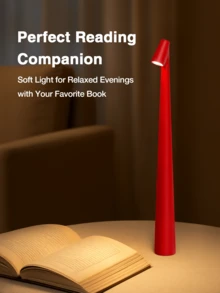 1 pieza Lámpara de mesa recargable inalámbrica, lámpara de barra portátil LED con 3 niveles de brillo regulable, lámpara de escritorio a batería LED, lámpara de mesa para exteriores para sala de estar, hogar, comedor - Multicolor - Ver 2