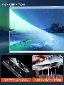 4-In-1 Screen & Camera Lens Protector For S24 Ultra - 2pcs Privacy Tempered Glass + 2pcs Camera Lens Protectors, Anti-Spy, Anti-Scratch, Anti-Drop Compatible With Galaxy S21/S22/S23/S24 Ultra/S24 FE/A06/A16/A26/A36/A56/S25 Ultra/S25 Gift For Birthday, Family, Friends Phone Screen Protector, Phone Accessories Screen Protection Essentials, Applicable To Daily Shield, Office, Home Privacy Screen Protector Waterproof Shockproof Anti-Fall Scratch Resistant