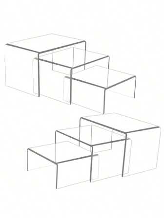 5 款透明亚克力 U 形展示架 - 可重复使用的纸杯蛋糕架，用于甜点、珠宝、婚礼自助餐和派对用品，坚固、可调节且易于组装