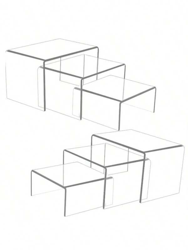 Set de 5 modelos de soportes en forma de U de acrílico transparente - Soportes reutilizables para cupcakes, joyas, buffets de boda y suministros para fiestas. Resistentes, ajustables y fáciles de ensamblar