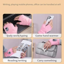 1 Pair Unisex Rechargeable Heated Gloves - Fingerless Design, 1800mAh Battery, 3-Layer Fabric, Fast Heating & Warm, 3 Temperature Levels (113°F, 122°F, 131°F), Flexible Touchscreen Gloves, Suitable For Outdoor Travel, Camping, Office Work And Leisure Activities