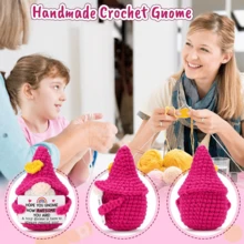 1pc Handmade Crochet Desktop Decor Figurine, Unique Gnome Shaped, Birthday Gift For Best Friend, Girlfriend, Sister, Mom, Grandma, Unisex, Christmas Stuffer, Creative Party Decoration, Keychain Ornament - Multicolor - View 11