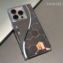 Funda con diseño tridimensional tipo bloque, compatible con los modelos 16 Pro, 16, 15 Pro, 14, 14 Plus, 13, 13 Pro, 12 Pro y 12 Pro. Transparente, a prueba de golpes, con cobertura total y un diseño elegante y moderno. - transparente - Ver 4