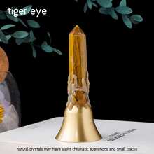 1个天然水晶尖头手摇铜铃铛床头铃铛叫醒课堂家居装饰圣诞铃铛礼品纪念品圣诞礼物 - 水晶柱鈴鐺 - 查看 17