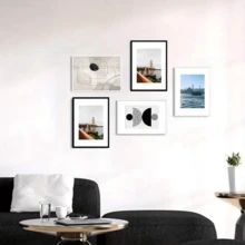 1/3pcs Black And Other Multi-Color A3A4A5 Photo Frames, 32x45cm/23x32cm/17x23cm Size High-End Metal Wall-Mounted Photo Frames, A4 Photo Frames With A5 Inch Print Pads, Black Poster Frames With Glass Photo Frames, Wall-Mounted Kits,