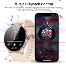 1 Stück Unisex Silikon Armband Smartwatch, mit kabelloser Anruffunktion, Schrittzähler, Kalorienrechner, Distanzverfolgung, mehrere Sportmodi, Alarm, Anrufe & Nachrichten Benachrichtigungen, 1,32" runde HD Anzeige, Vollbildschirm, kompatibel mit Android & iOS Smartphones, geeignet als Urlaubsgeschenk - Verschiedenfarbig - Übersicht 4