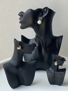 Resin Side Portrait Neck Mannequin Necklace Display Stand Mannequin Stand Earring Display Stand, Can Be Used As A Small Home Ornament