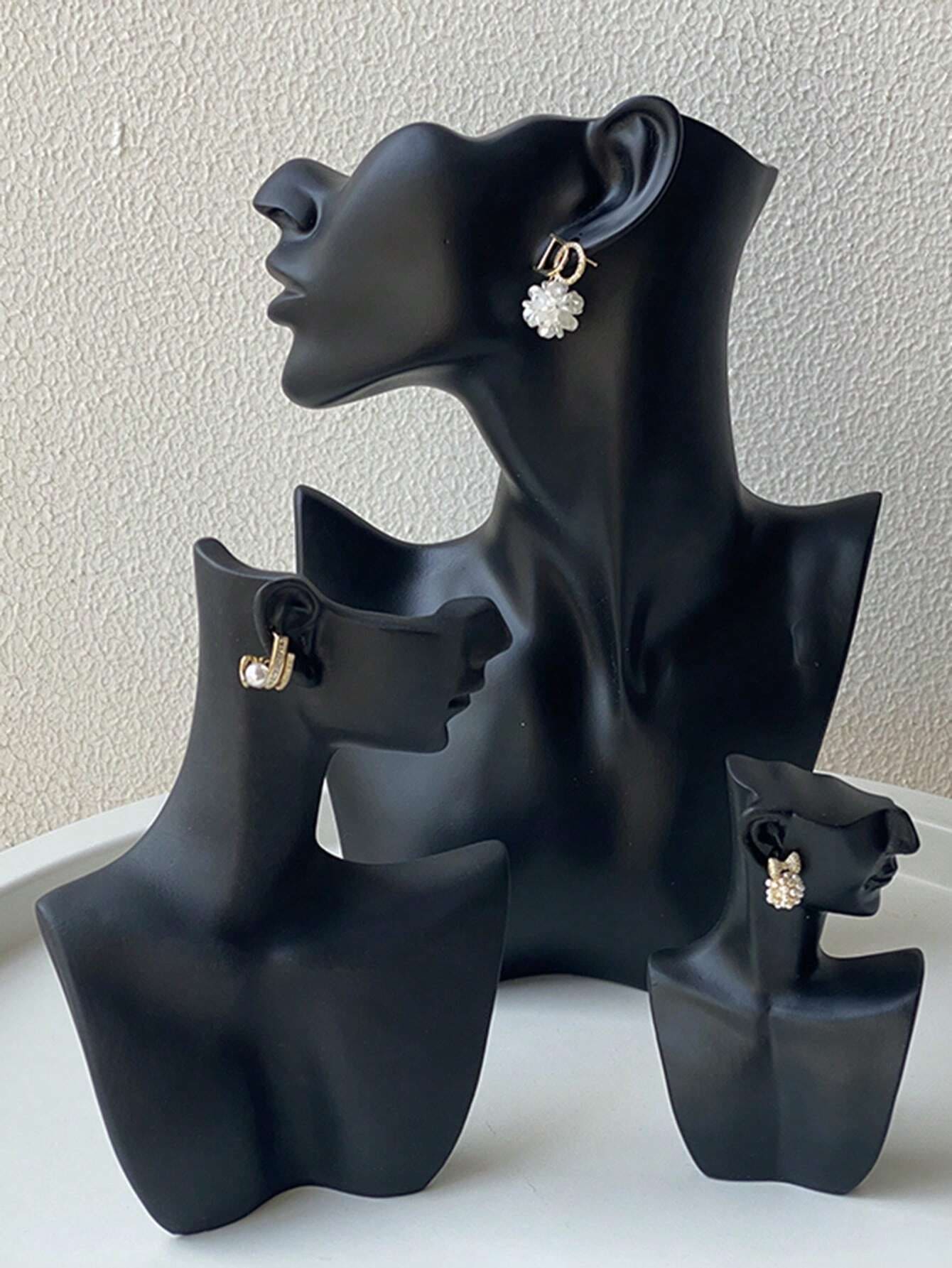Resin Side Portrait Neck Mannequin Necklace Display Stand Mannequin Stand Earring Display Stand, Can Be Used As A Small Home Ornament