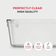 Kit 25 Organizadores Acrílico Transparente Empilhável Modular para Gavetas, Geladeiras Organização - Transparente - Visão 9