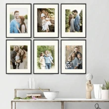 1/3pcs Black And Other Multi-Color A3A4A5 Photo Frames, 32x45cm/23x32cm/17x23cm Size High-End Metal Wall-Mounted Photo Frames, A4 Photo Frames With A5 Inch Print Pads, Black Poster Frames With Glass Photo Frames, Wall-Mounted Kits,