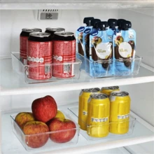 Kit 25 Organizadores Acrílico Transparente Empilhável Modular para Gavetas, Geladeiras Organização - Transparente - Visão 5