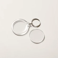 1/2/5个装长方形亚克力空白钥匙扣，透明相框钥匙圈吊坠 - 彩色 - 查看 14