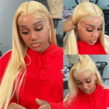 30Inch 40Inch 13x4 613 Straight Wigs 613 Honey Blonde Lace Front Human Hair Wigs 200 Density 13x4 Brazilian 13x6 613 Color Lace Frontal Wigs For Women - S613 - 查看 7